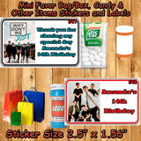 Why Don't We Printed Birthday Stickers Water Bottle Address Favor Labels Personalized Custom Made