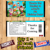 Top Wing Printed Birthday Candy Bar Wrappers 10 ea Personalized Custom Made