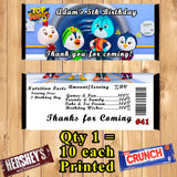 Top Wing Printed Birthday Candy Bar Wrappers 10 ea Personalized Custom Made