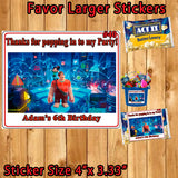 Ralph Breaks The Internet Printed Birthday Stickers Water Bottle Address Popcorn Favor Labels Personalized Custom Made
